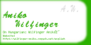 aniko wilfinger business card